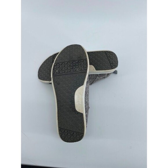 TOMS Womens classic lace up canvas shoes‎ grey texture knit sneakers size 7 - Picture 5 of 5